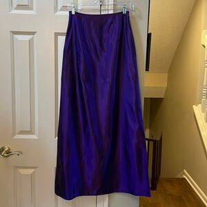 Jessica McClintock for Gunne Sax Millennium 2000 Royal Purple Taffeta Maxi skirt